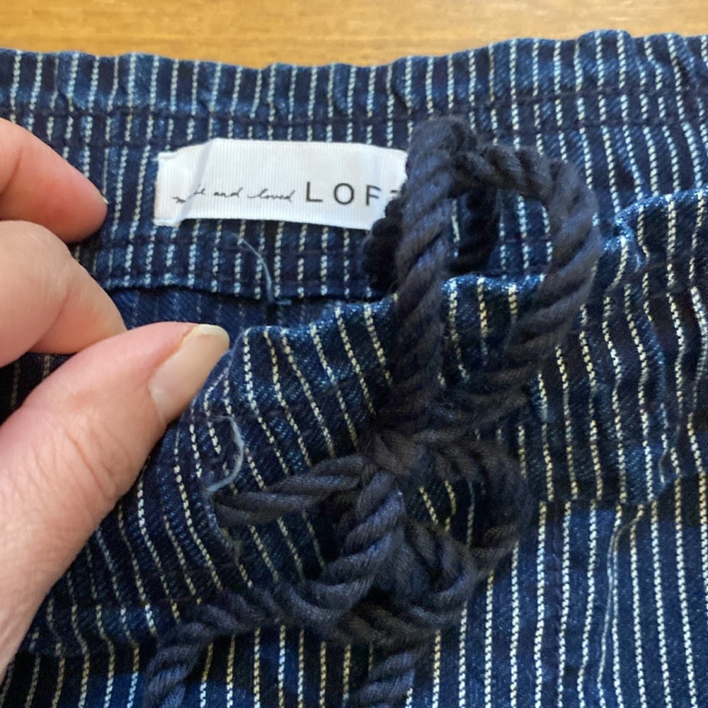 LOFT XL denim drawstring waist short - Picture 2 of 6